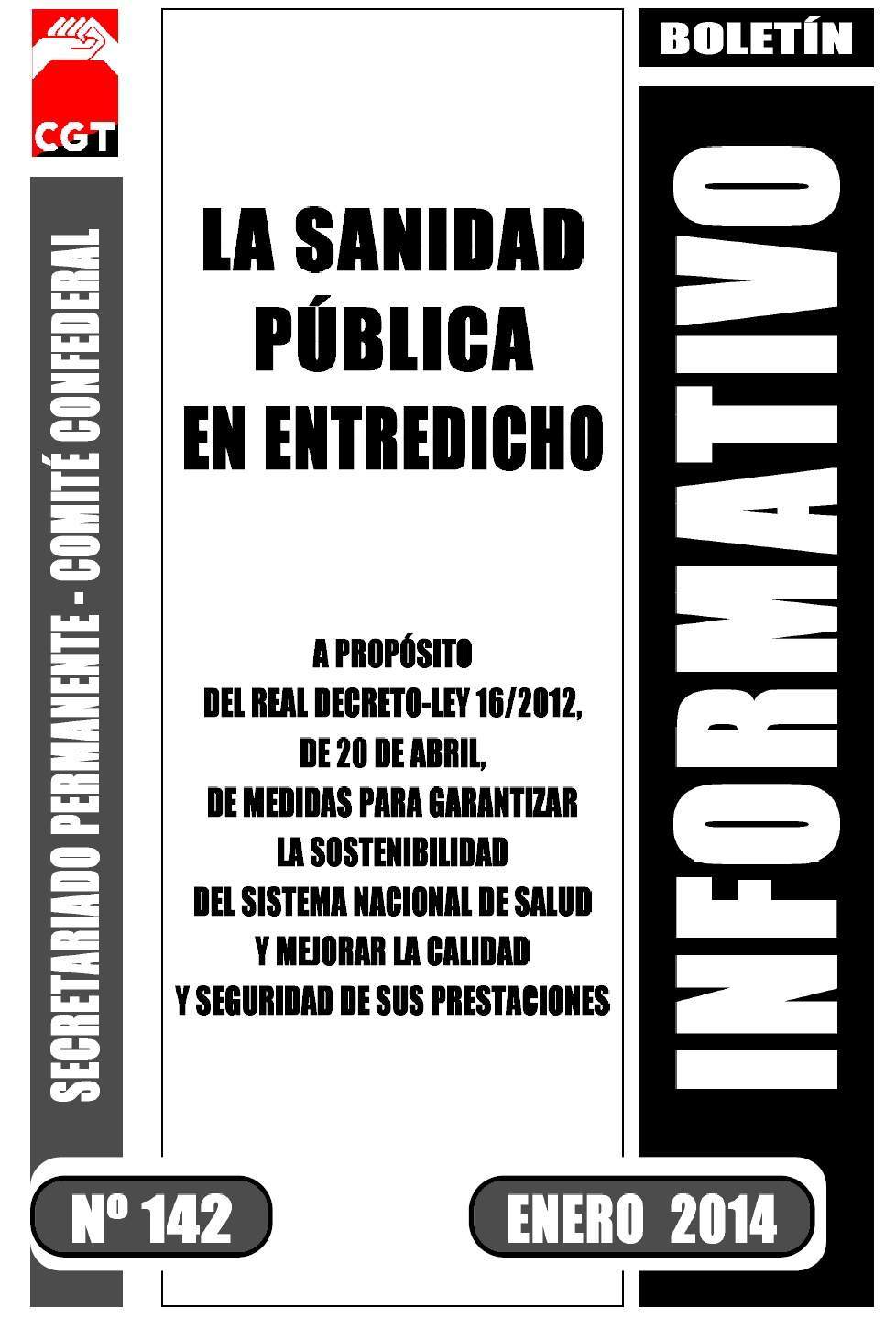 BOLETIN 142 - ENERO 2014 digital -LA SANIDAD EN ENTREDICHO.jpg
