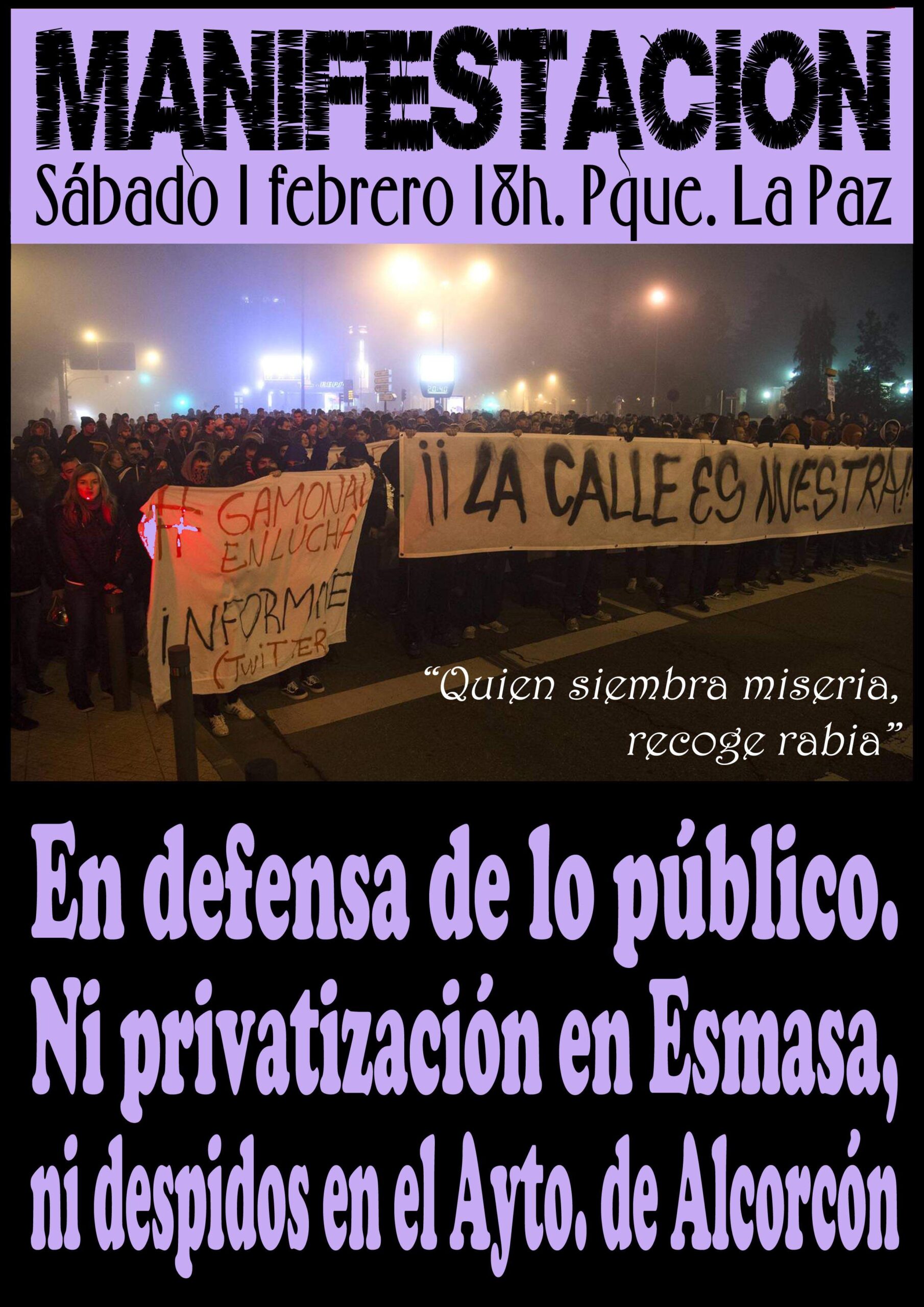 Cartel Mani 1 Febrero - En defensa de lo público...jpg