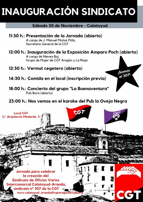 Imagen de CGT inaugura nuevo sindicato en Calatayud-Aranda