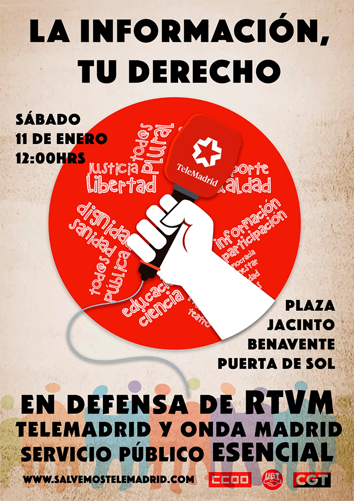 Imagen de CGT denuncia que el Gobierno de Díaz Ayuso (PP) pretende boicotear la recuperación de la radiotelevisión madrileña