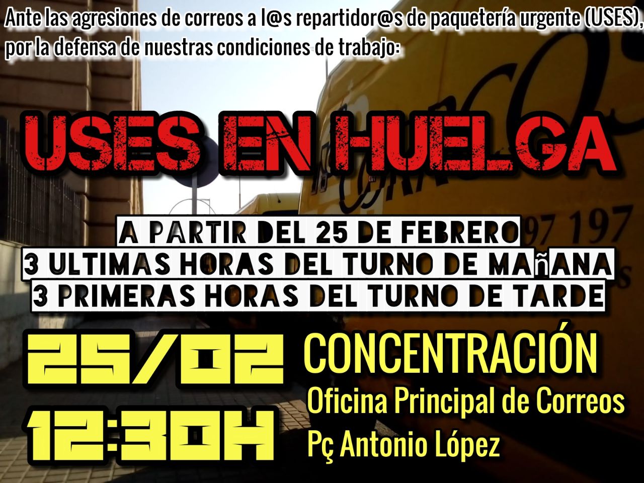 Imagen de Huelga y concentración en la paquetería urgente de correos en la provincia de Barcelona