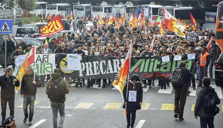 Moción de solidaridad con los trabajadores Alitalia, Air Italy y el sector de la aviación italiana