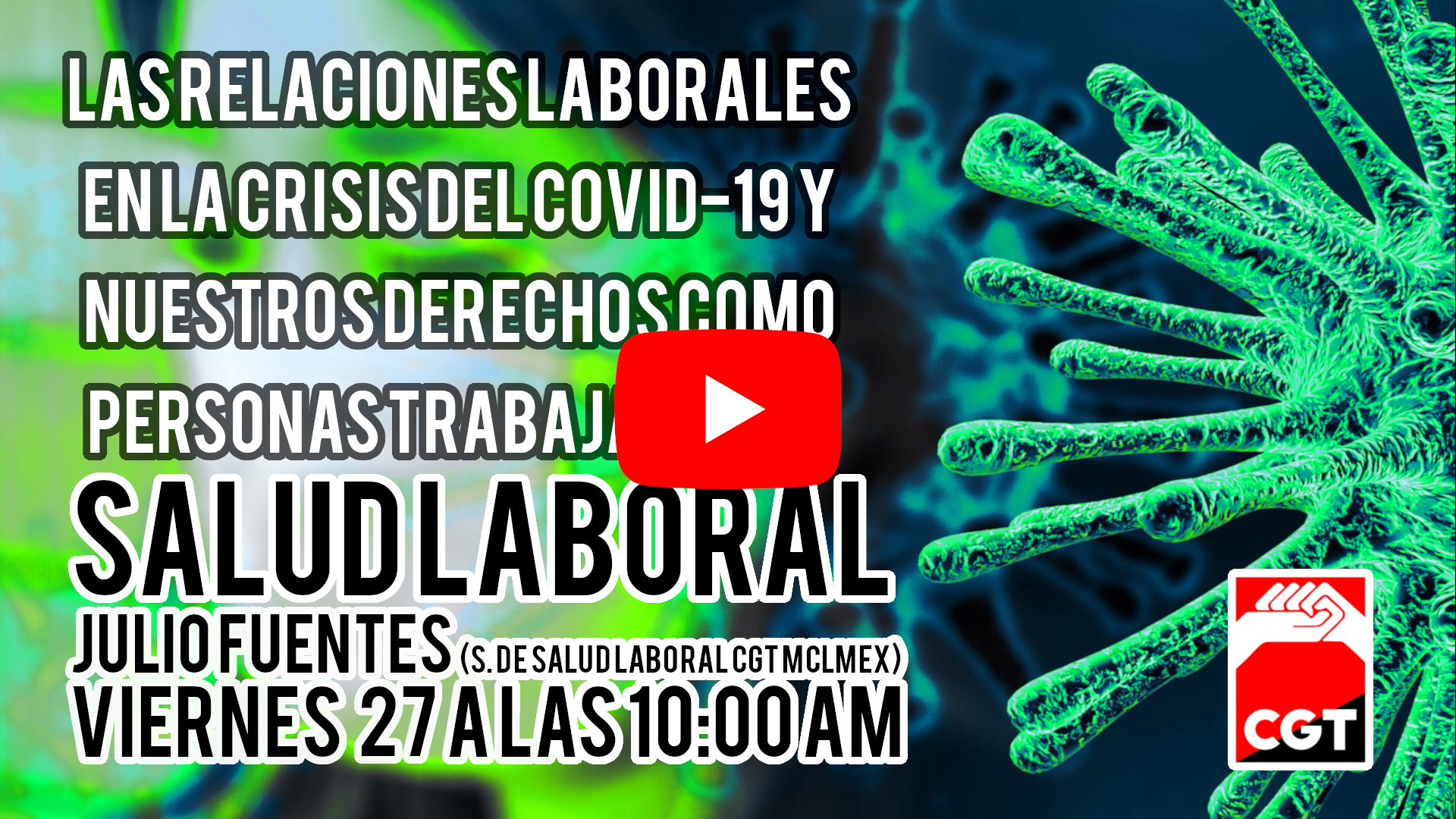 Imagen de Viernes 27 10:00 AM – Covid-19 Salud Laboral