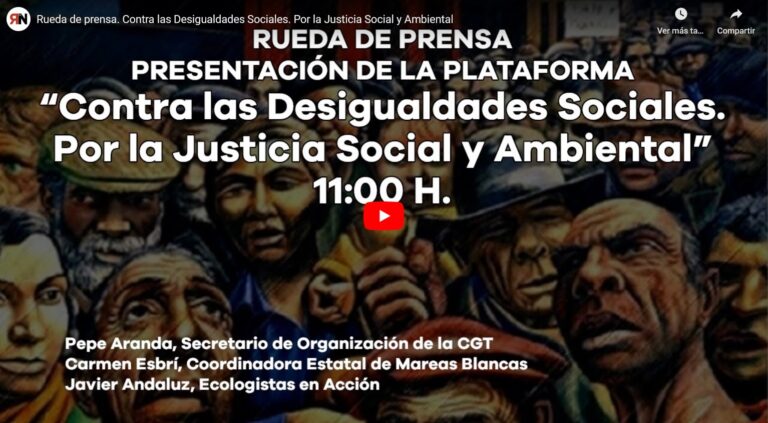 Directo: Rueda de Prensa, Contra las Desigualdades Sociales