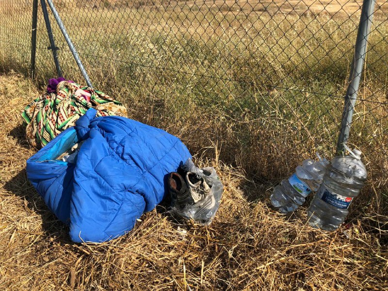 Imagen de CGT denuncia el abandono de decenas de migrantes tras el incendio acaecido este lunes en un asentamiento de Lepe (Huelva)