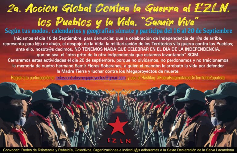Por el fin de la guerra contra el EZLN y las comunidades zapatistas