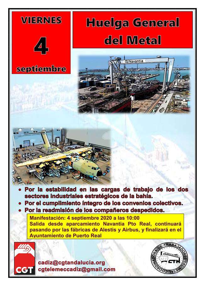 Imagen de CGT asegura que la Huelga General en el sector del metal en la Bahía de Cádiz es ya imparable
