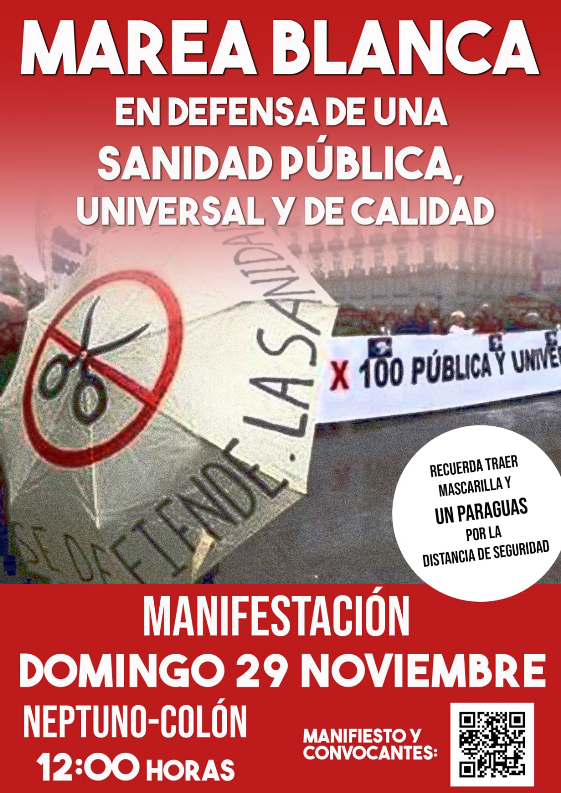 Imagen de La Marea Blanca en defensa de una sanidad  pública, universal y de calidad