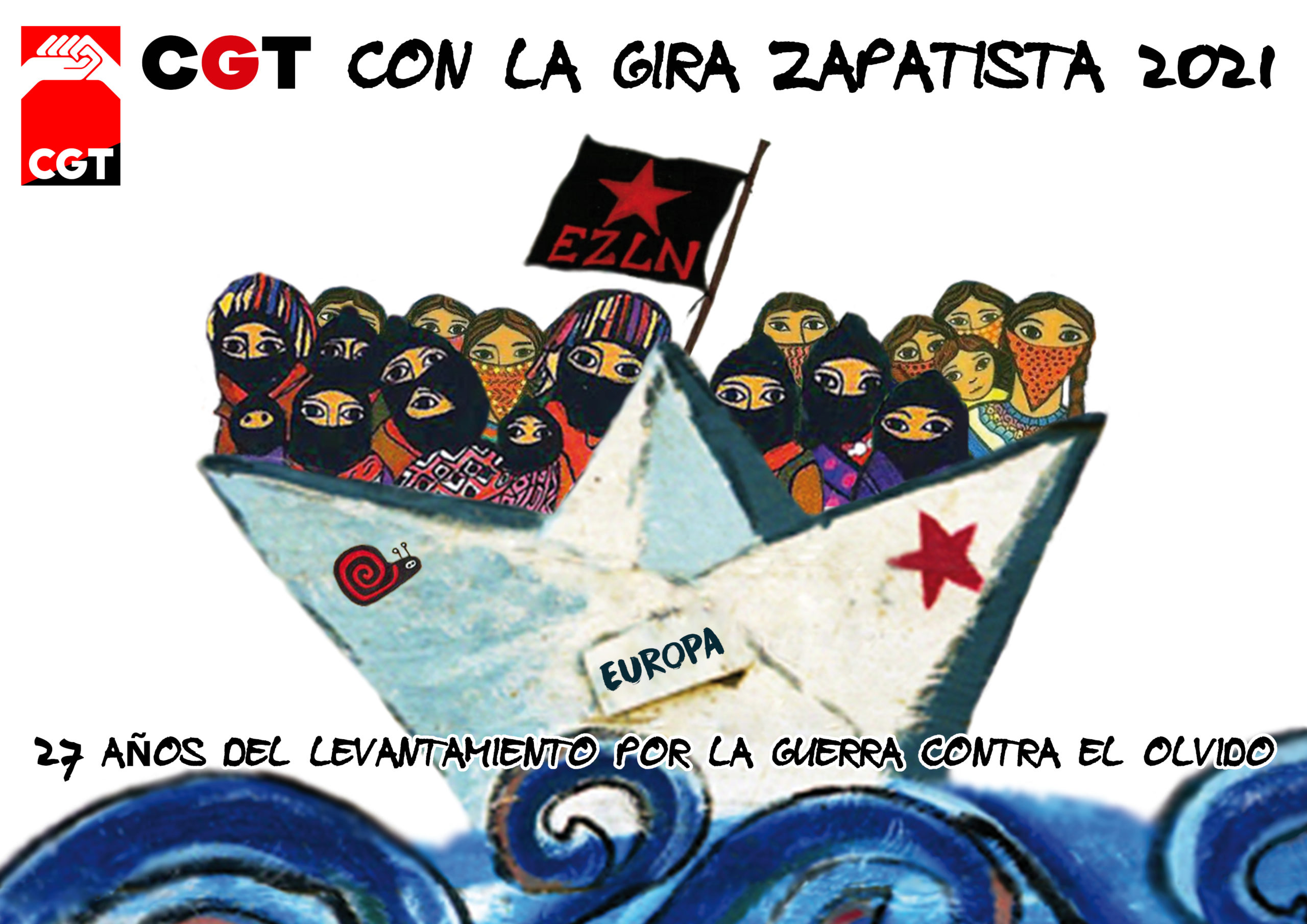 Imagen de 27 años de Guerra contra el olvido, por la vida, viva el EZLN