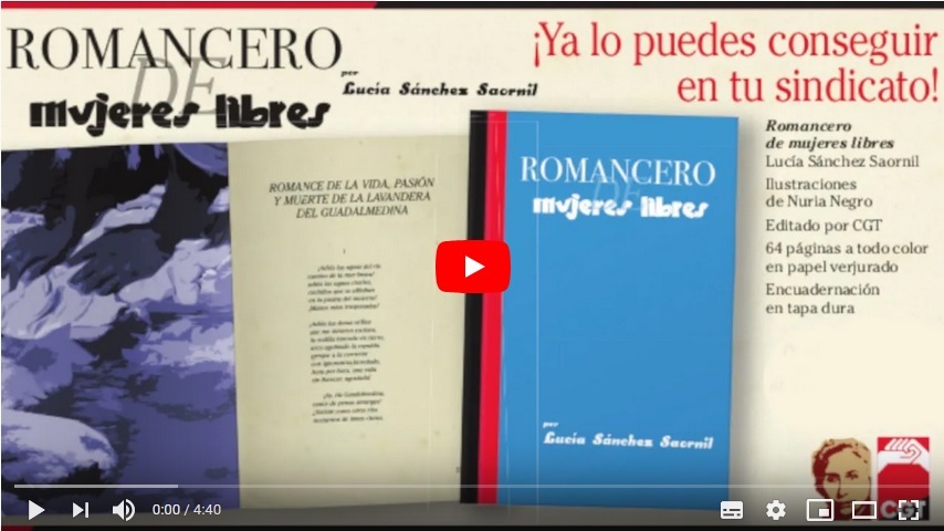 Imagen de «Romancero Mujeres Libres» Lucía Sánchez Saornil