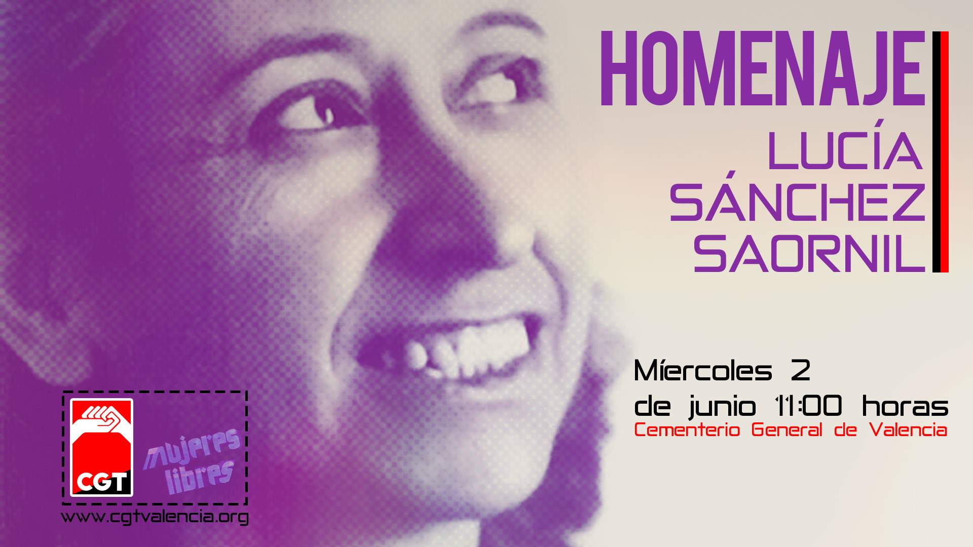 Imagen de CGT València realiza un homenaje a Lucía Sánchez Saornil, cofundadora de Mujeres Libres