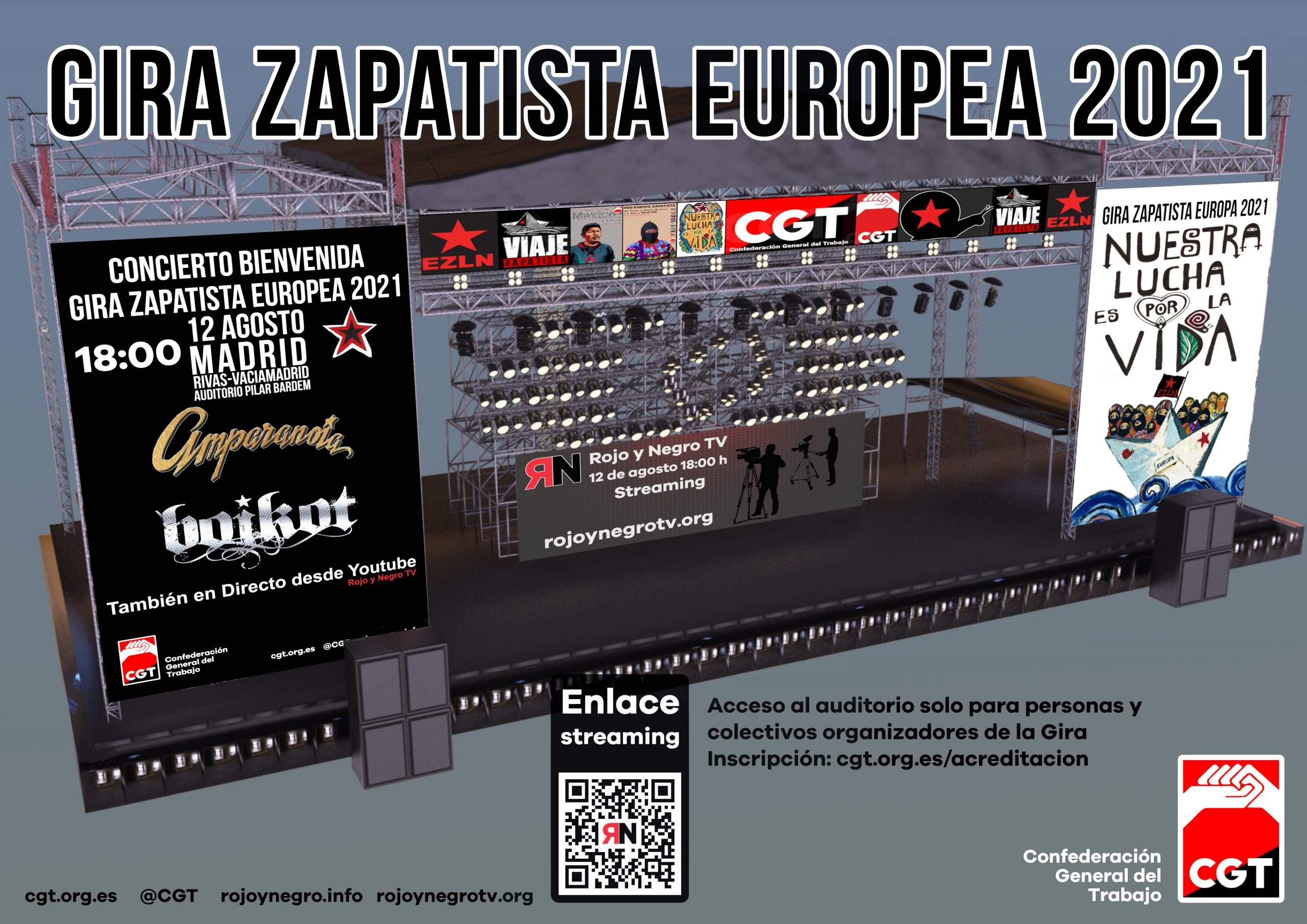 Imagen de Concierto bienvenida Gira Zapatista Europea 2021