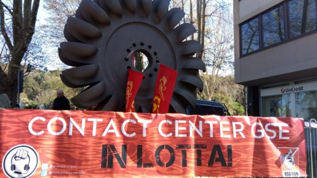 Imagen de Solidaridad de CGT con la Huelga de las teleoperadoras de Almaviva (Roma, italia)