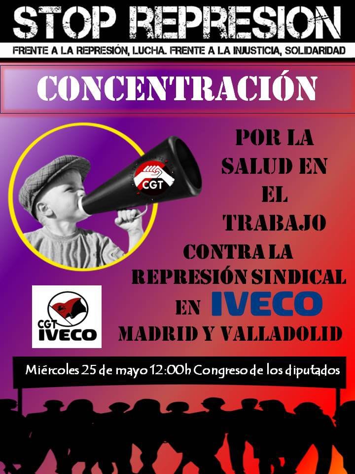 Imagen de CGT se concentrará frente al congreso contra la represión sindical en Iveco