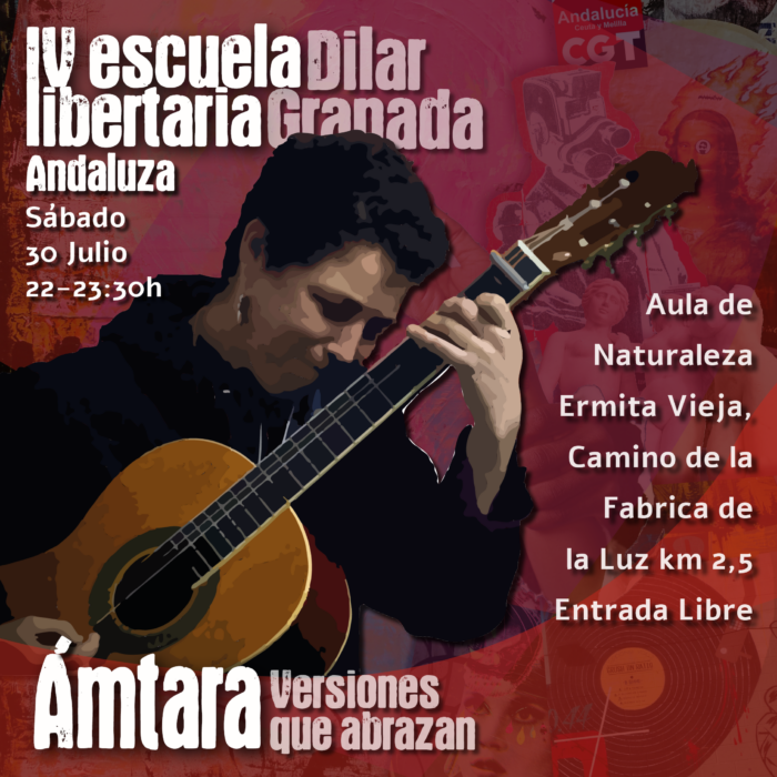 Imagen de IV Escuela Libertaria Andaluza: Concierto de entrada libre de Ámtara y sus «Canciones que abrazan»