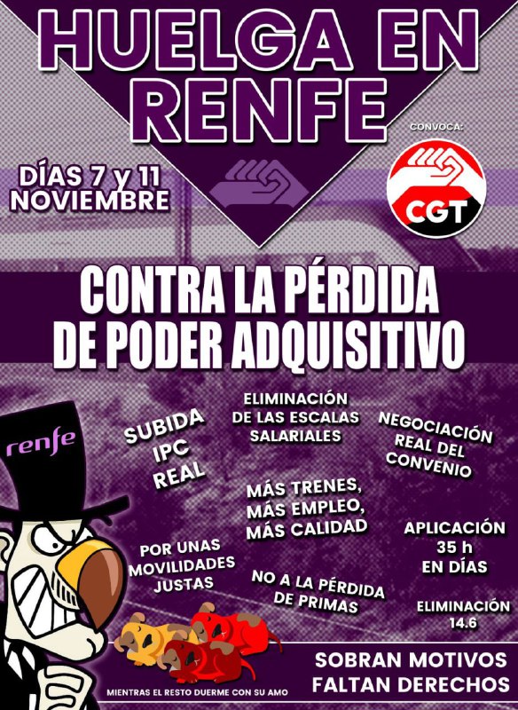 Imagen de CGT valora la primera jornada de huelga en RENFE por un convenio digno contra la pérdida de poder adquisitivo 