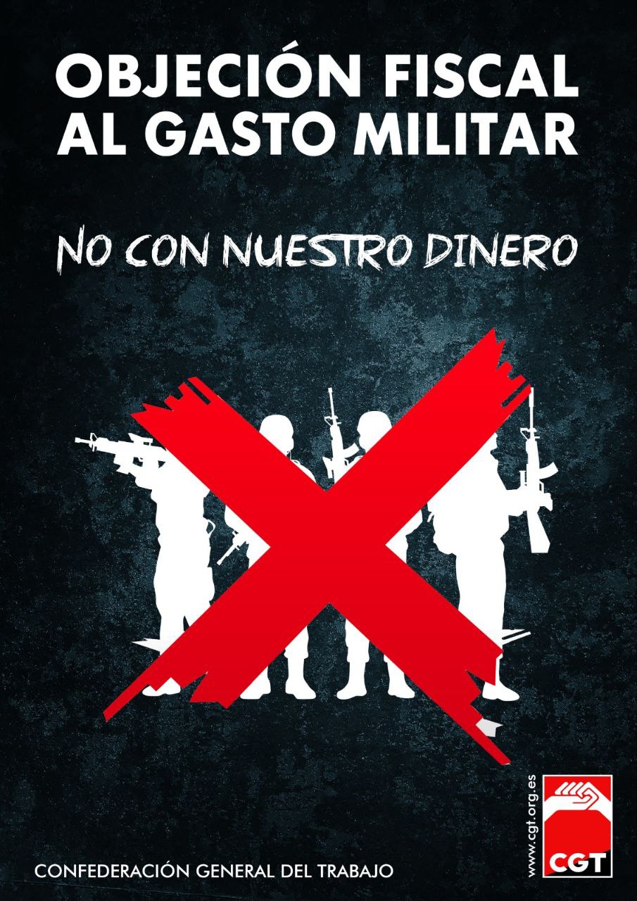 Imagen de CGT contra el gasto militar, contra todas las guerras. No con nuestro dinero