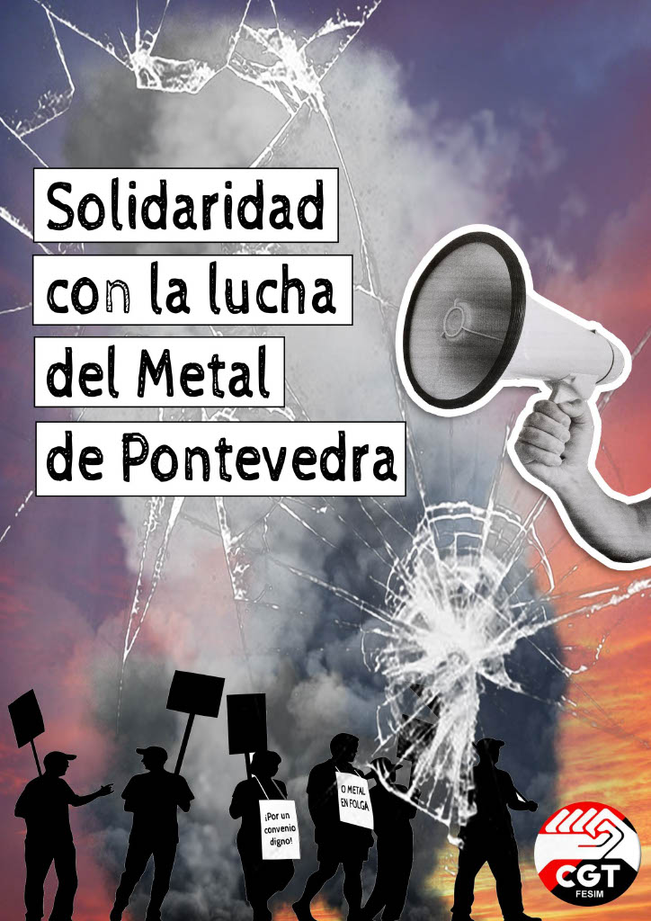 Imagen de CGT se solidariza con la lucha del metal en Pontevedra