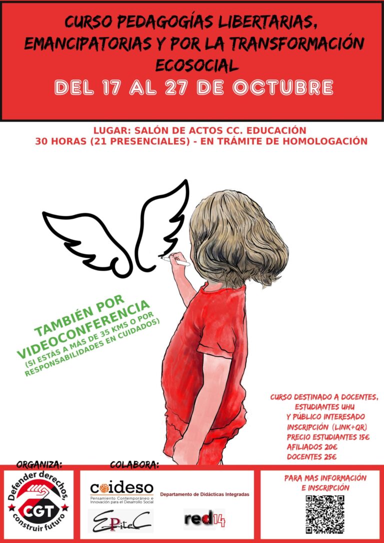 Curso Pedagogías Libertarias, emancipatorias y por la transformación ecosocial