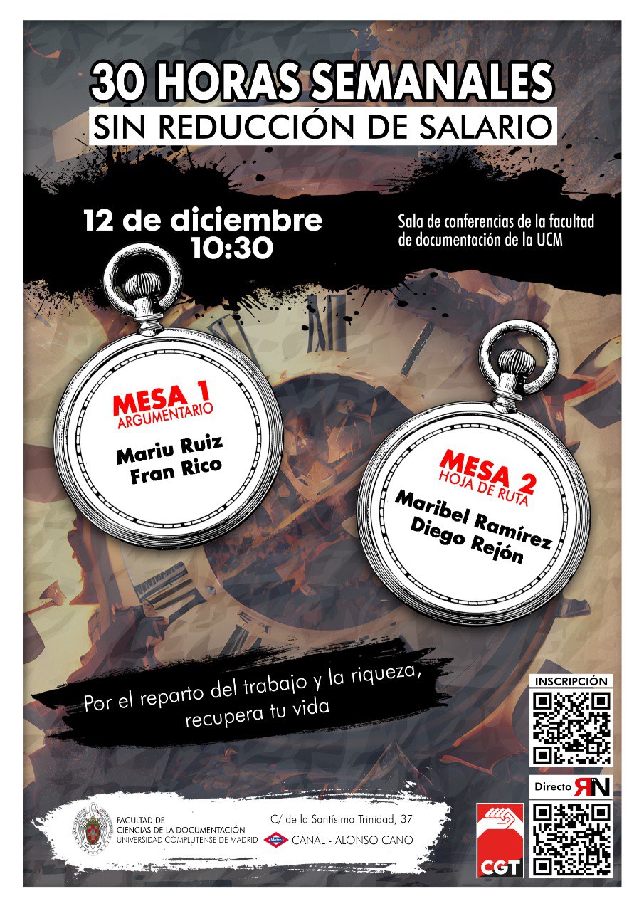 Imagen de Jornada de formación. CGT por las 30 horas, por la vida, por el ecofeminismo. #30hRecuperaTuVida