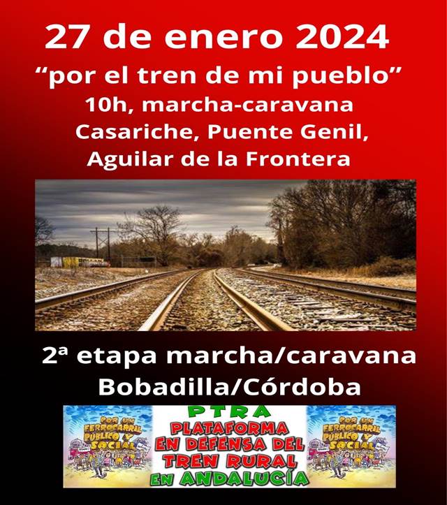 Imagen de 27 enero: Segunda etapa de la marcha-caravana “Por el tren de mi pueblo”