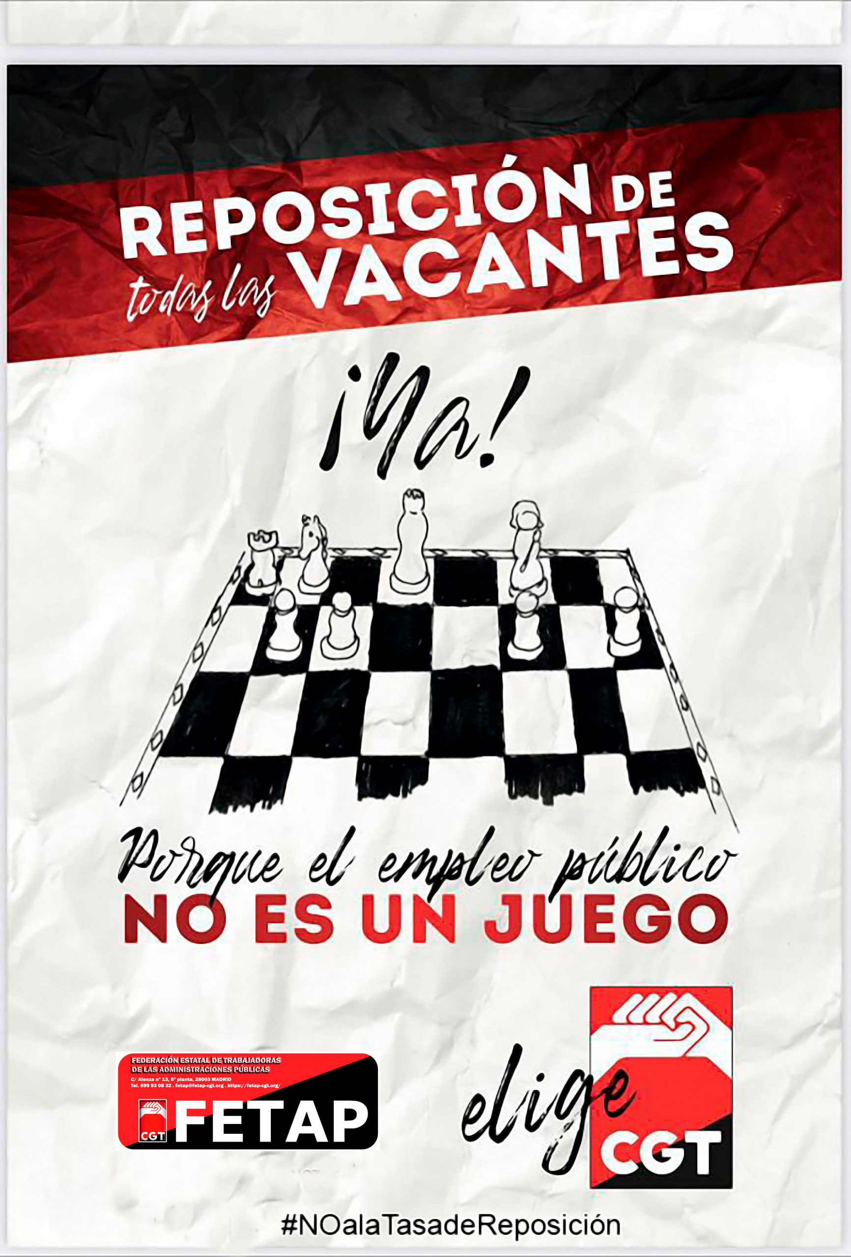 Imagen de Campaña por la desaparición de las tasas de reposición en todas las administraciones