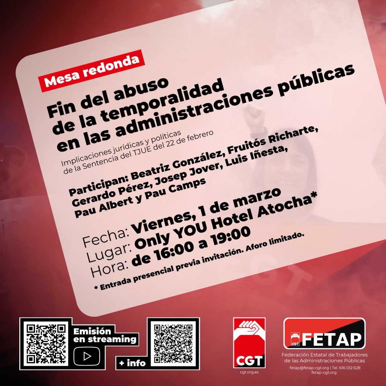 Imagen de Mesa redonda: Fin del abuso de la temporalidad en las administraciones públicas