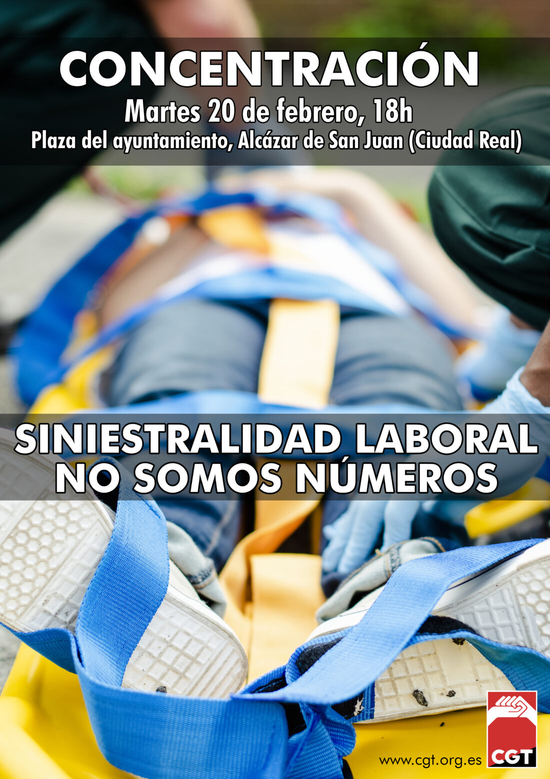 Imagen de Concentración en Alcázar de San Juan contra la siniestrabilidad laboral