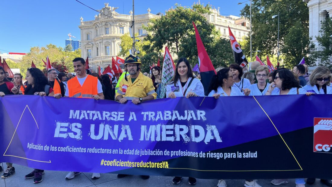 Imagen de CGT sobre anuncio del Gobierno para adelanto de jubilación por coeficientes reductores