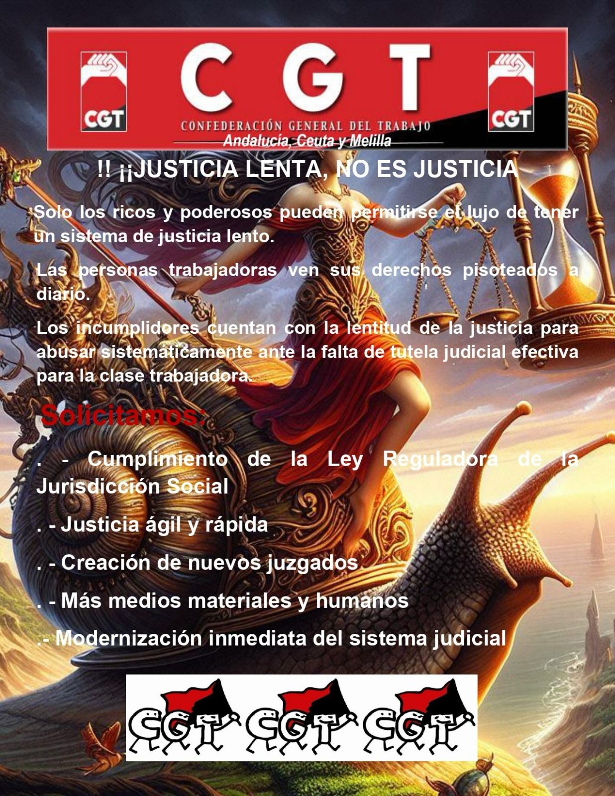 Imagen de CGT protesta por la lentitud de la justicia