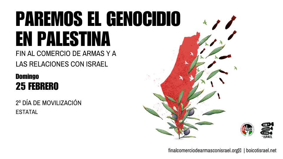 Imagen de ¡Paremos el genocidio en Palestina! Convocatorias simultáneas de manifestaciones el 25 de Febrero