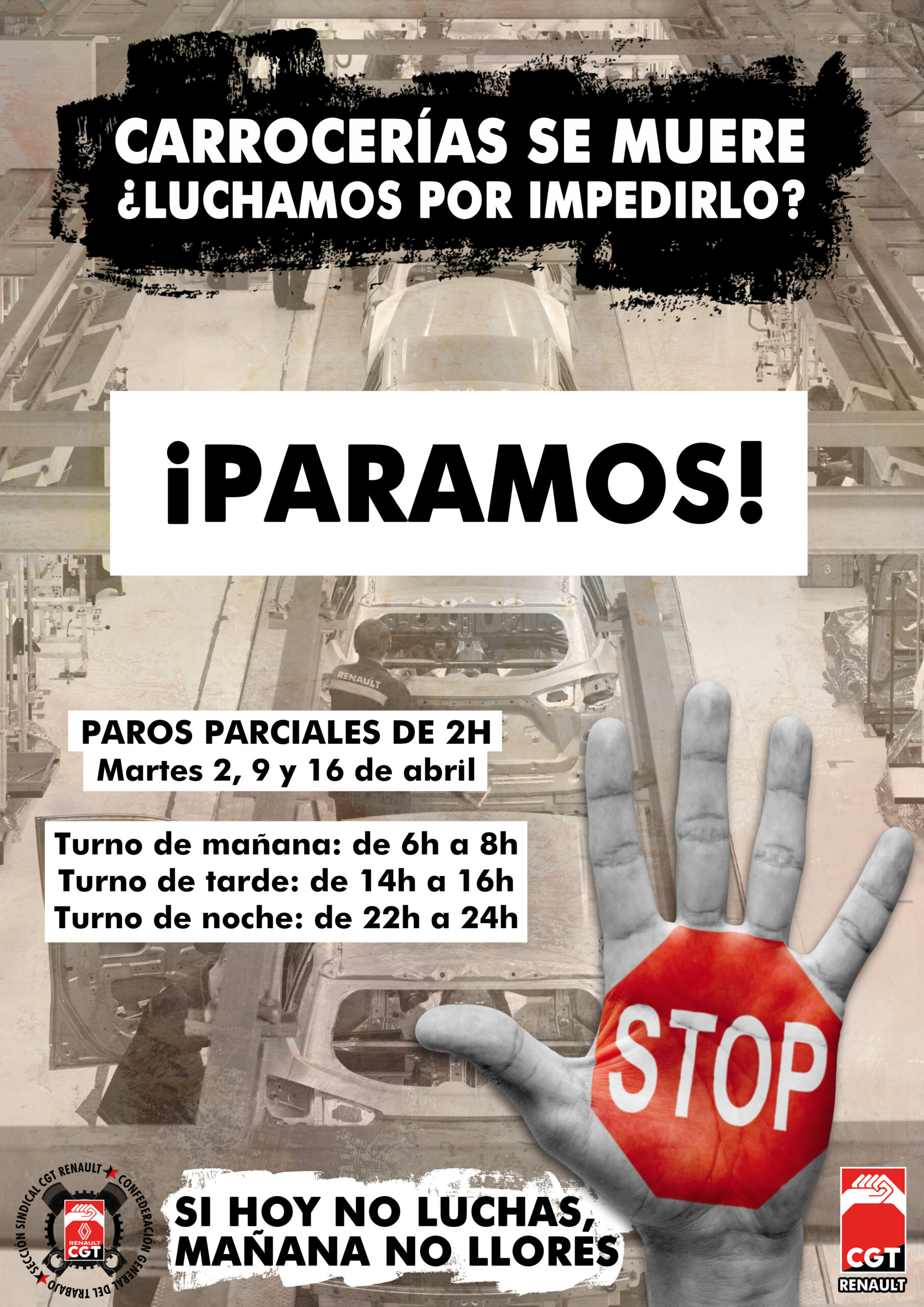 Imagen de CGT Renault convoca paros de dos horas en Carrocerías de Renault