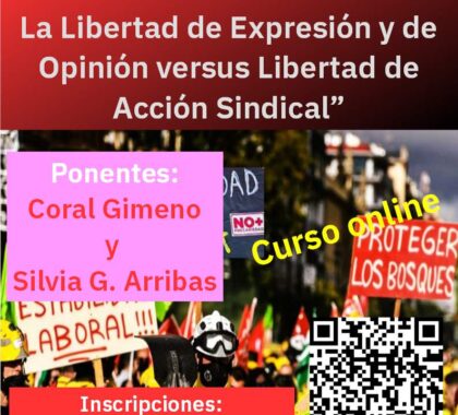 Imagen de Curso. “Límites de la acción sindical: La Libertad de Expresión y de Opinión versus Libertad de Acción Sindical”