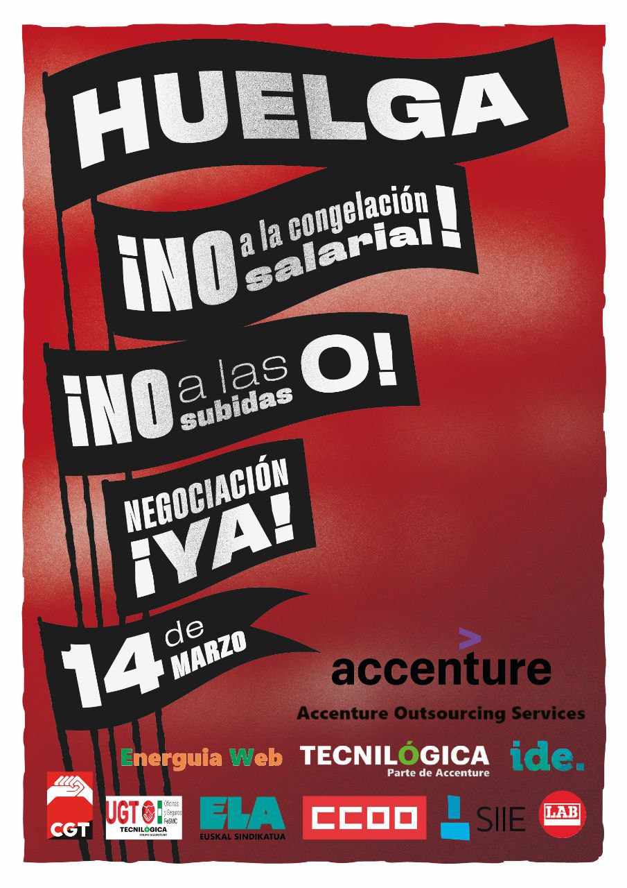 Imagen de 14 de marzo: Las trabajadoras de Accenture van de nuevo a la huelga contra la congelación salarial