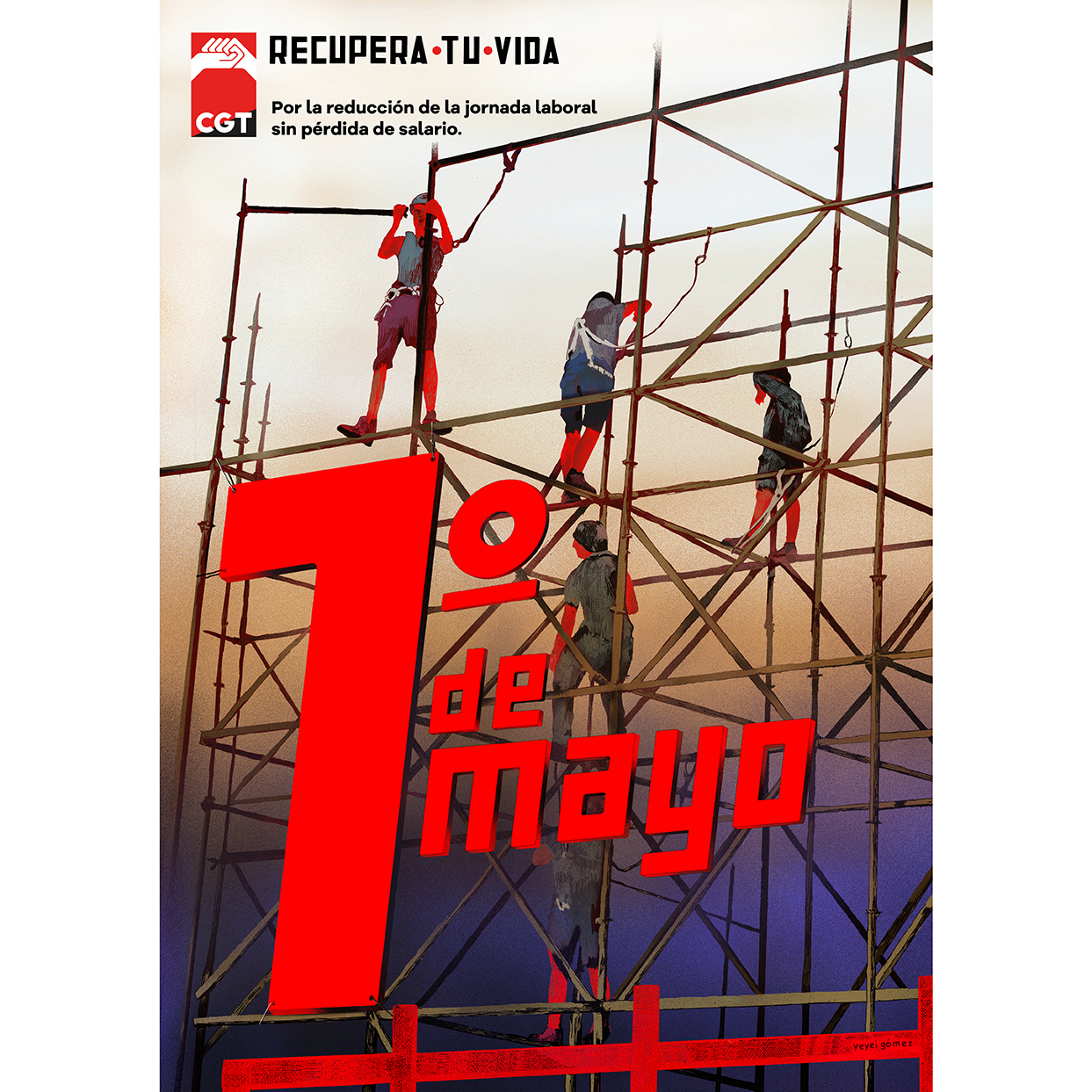 Imagen de 1 de Mayo. Recupera tu vida: Por la reducción de la jornada laboral sin pérdida de salario.