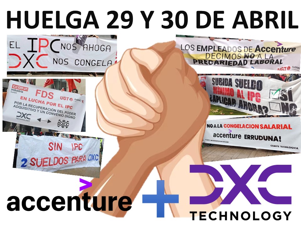 Imagen de Más de 15.000 trabajadoras de los grupos DXC y Accenture llamadas a la Huelga el 29 y 30 de abril