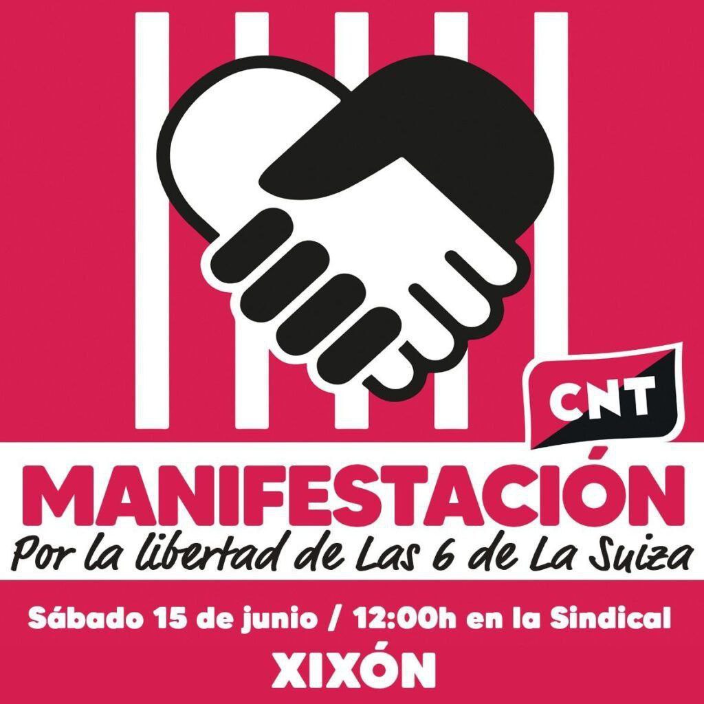 Imagen de El Secretariado Permanente de CGT hace un llamamiento al conjunto de sus sindicatos y militancia a solidarizarse activamente con las compañeras de “las 6 de la Suiza”.