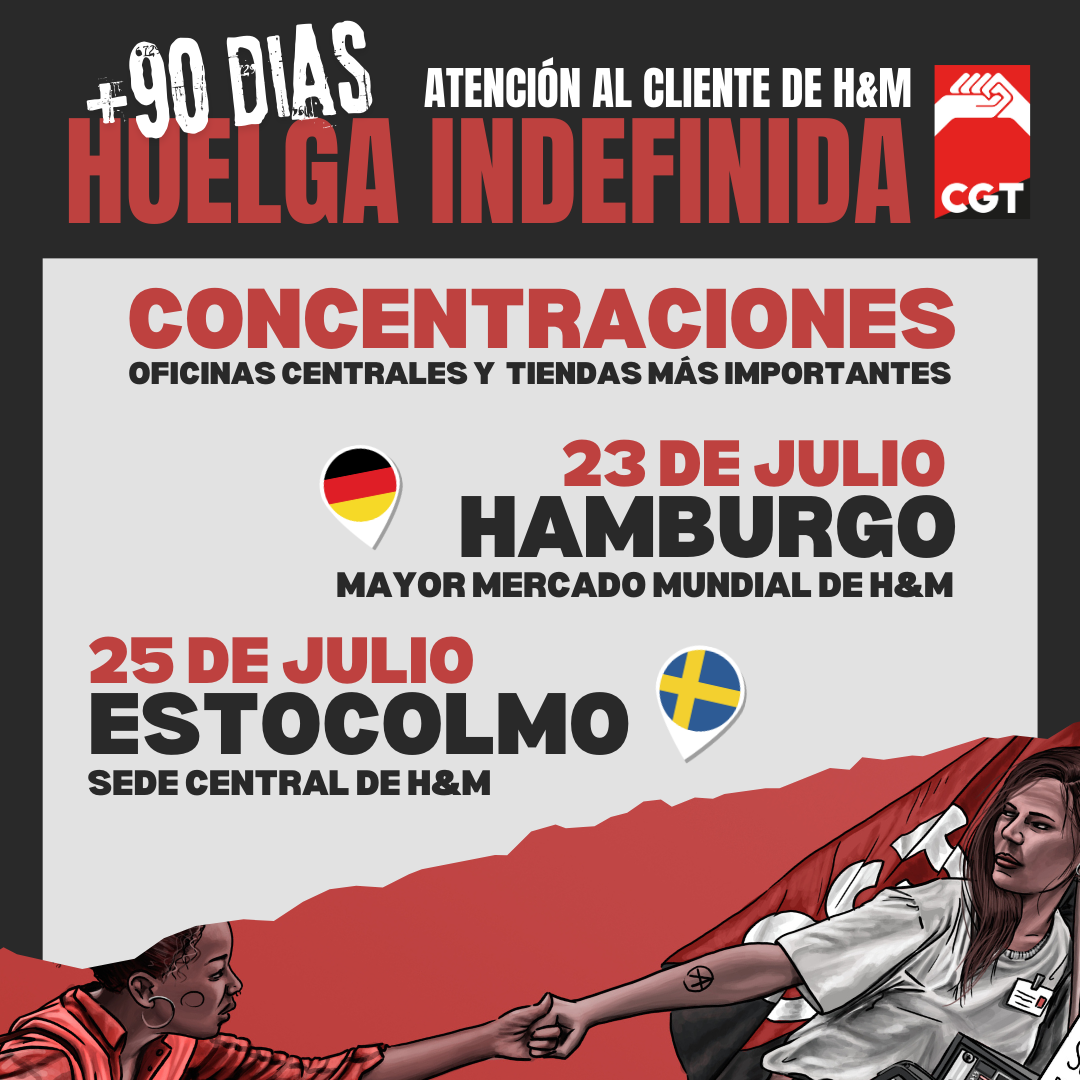 Imagen de Se cumplen 90 días de huelga indefinida en H&M. Actos en Suecia y Alemania.