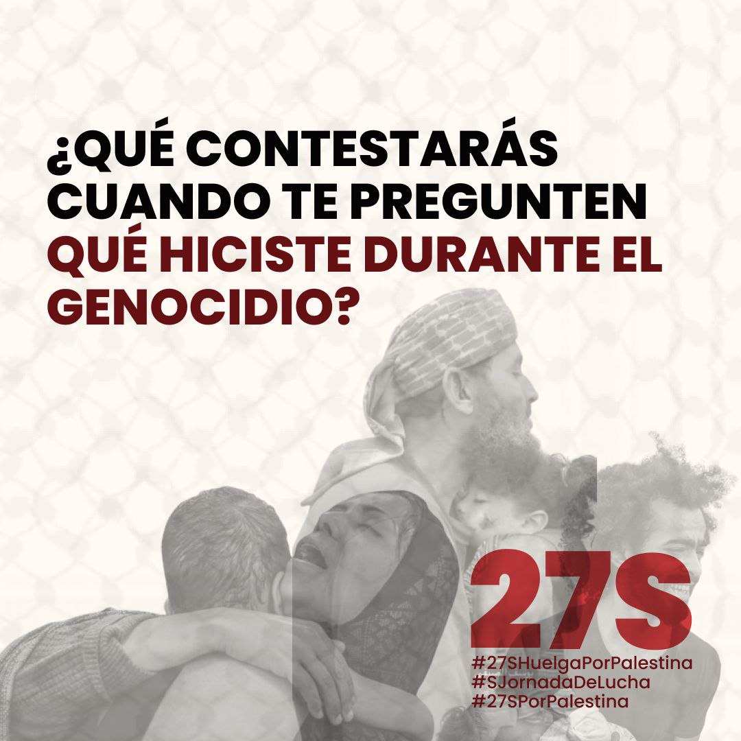 Imagen de CGT convoca rueda de prensa con motivo de la Huelga General del 27-S en solidaridad con Palestina