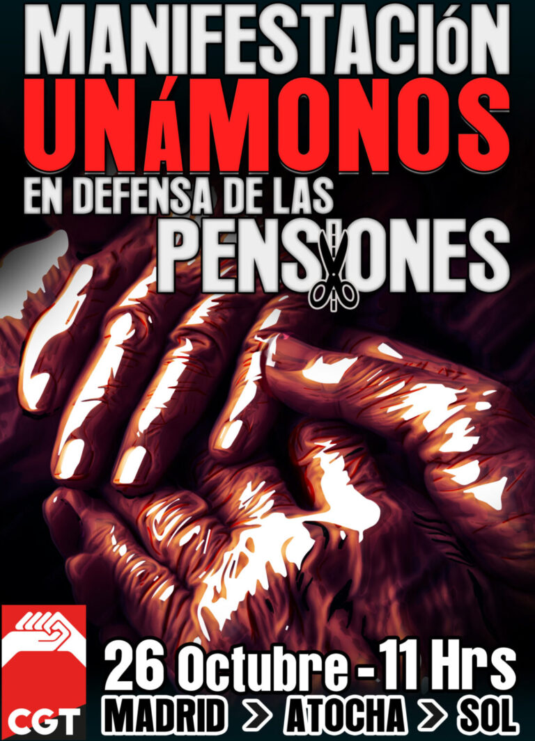 26 de octubre: Unámonos en defensa de las pensiones