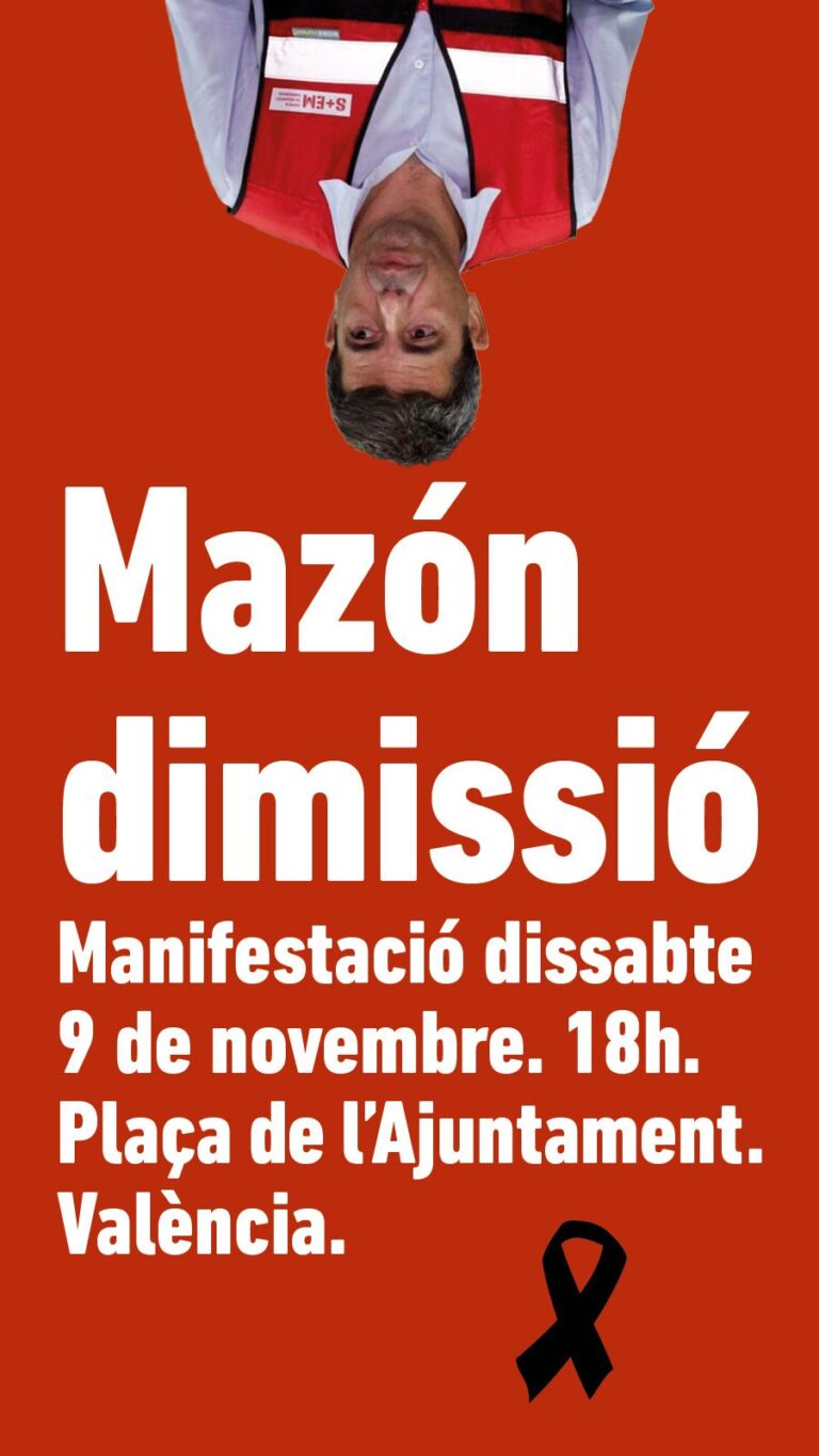 CGT inicia una campaña a nivel estatal de solidaridad con las personas afectadas por la DANA, y denuncia la inacción de Carlos Mazón.