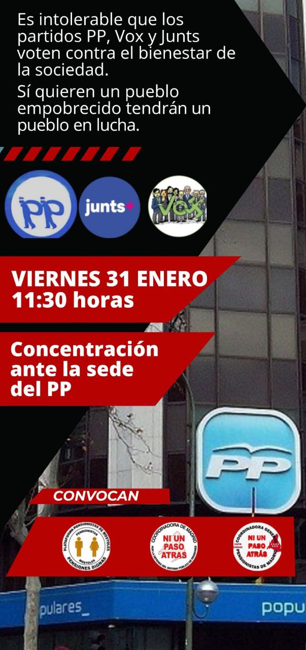 Imagen de “Manos arriba, esto es un atraco con violencia: las burguesías nacional-fascista del PP/Vox y, las burguesías neoliberales catalanas de Junts, roban a los casi 10 millones de pensionistas, parte de sus pensiones”