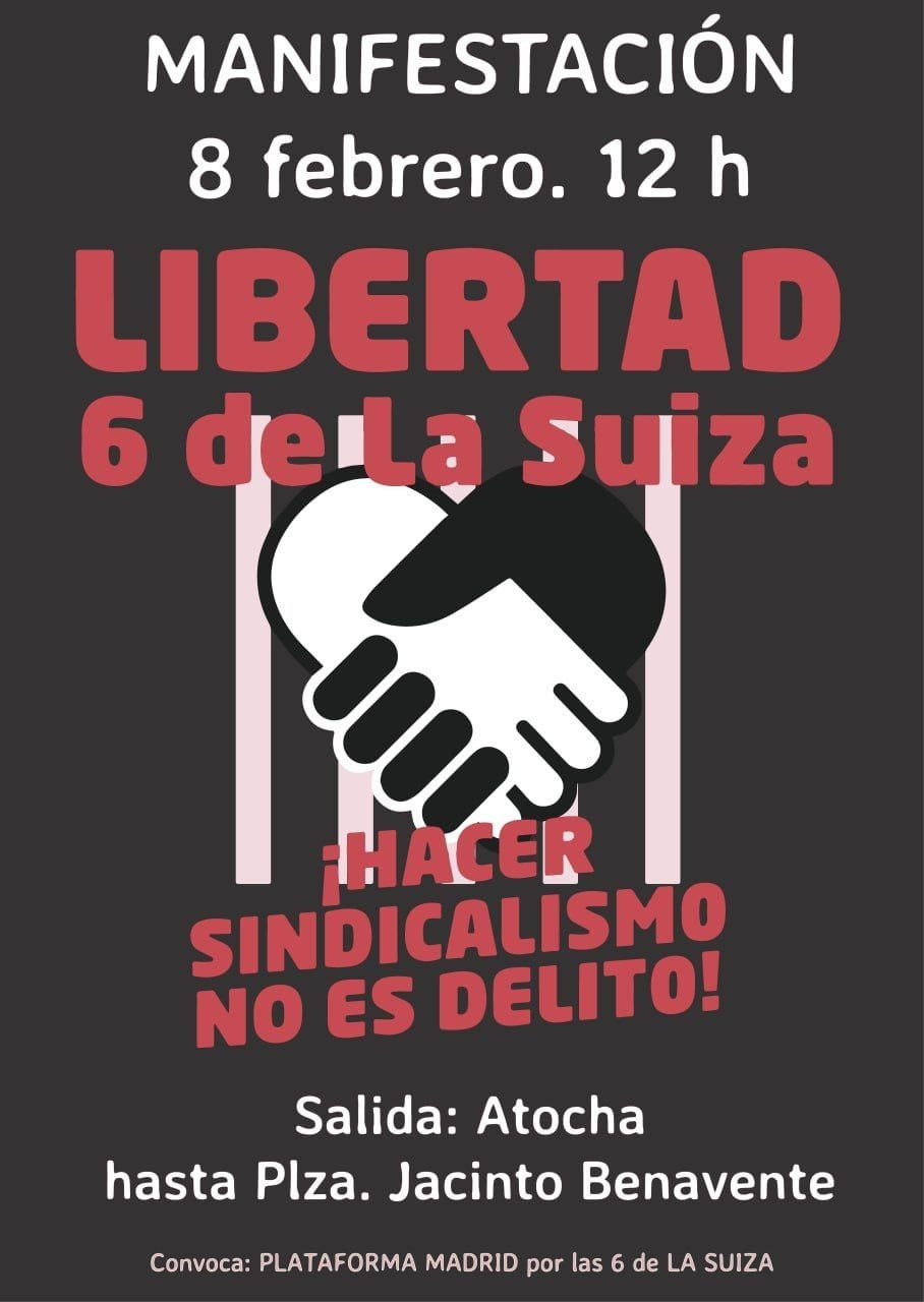 Imagen de Manifestación en Madrid: 8 de febrero con los 6 de La Suiza