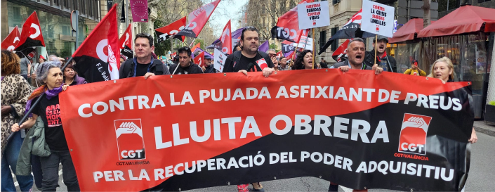 Imagen de una manifestación de CGT Valencia