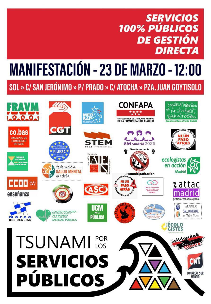 Imagen de 23M: Tsunami por los servicios públicos