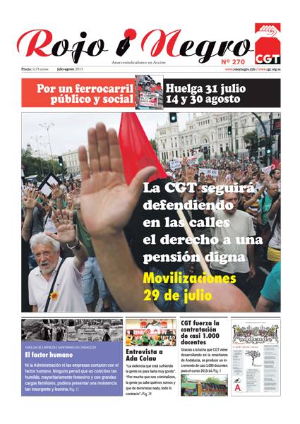 Imagen de Rojo y Negro 270 Julio-Agosto 2013 + Addenda, Suplemento Cultural de RyN
