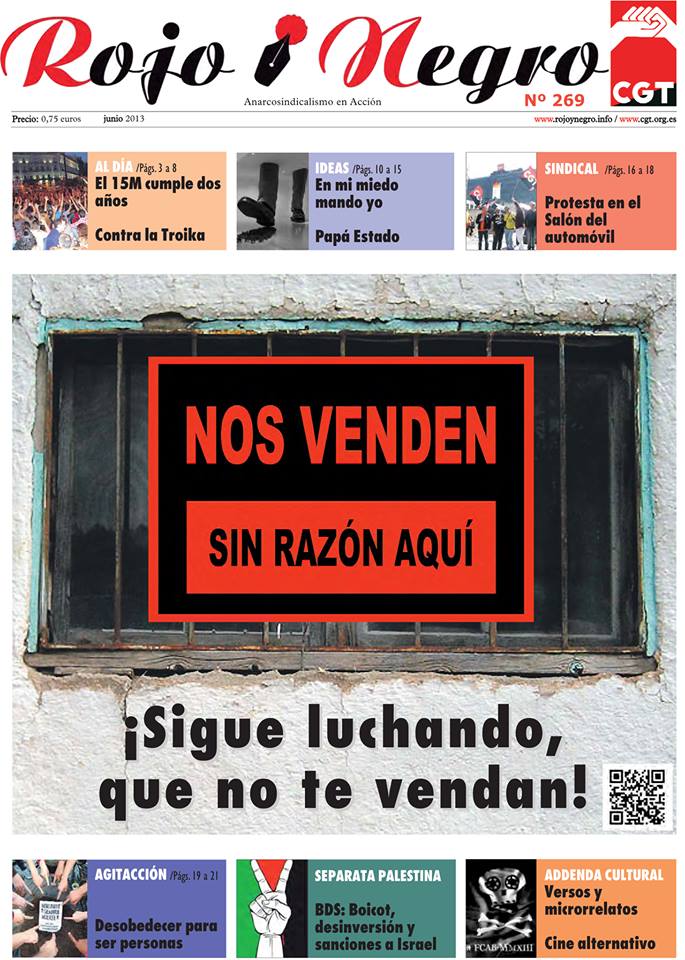 Imagen de Rojo y Negro 269 Junio 2013 + Addenda, Suplemento Cultural de RyN + Separata Palestina