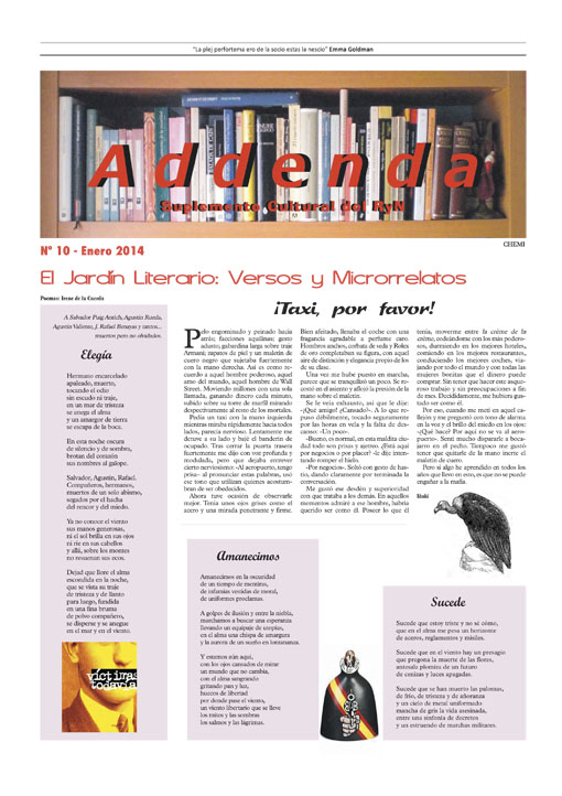 Imagen de Addenda, suplemento cultural del RyN – Nº 10, enero 2014