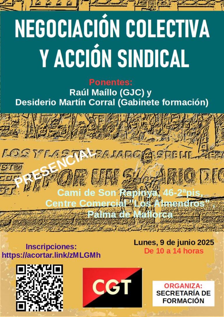 Curso: Negociación colectiva y Acción sindical. Mallorca