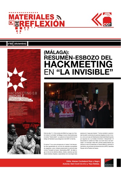 Imagen de Materiales de Reflexión 60: HackMeeting en “La Invisible»